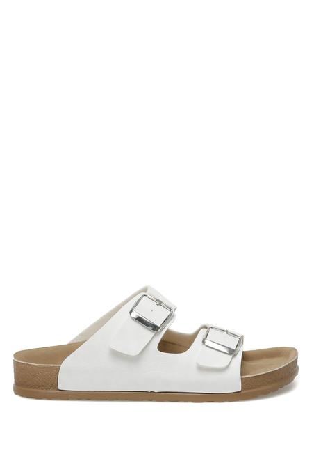 FEMME  BLANC  CHAUSSONS PLATS  LAYSIA 3FX